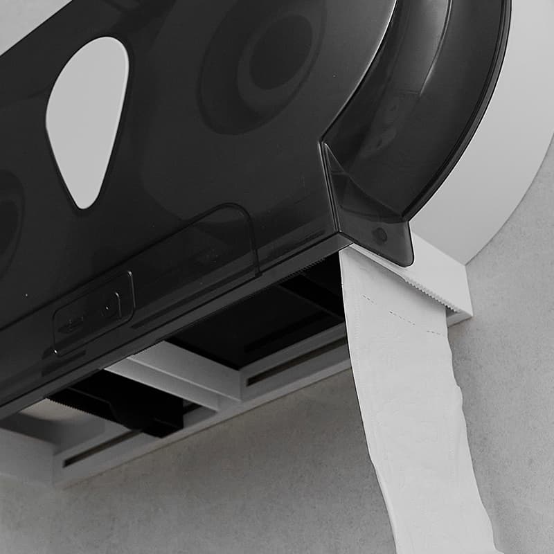 トイレットペーパーホルダー 大容量ロール対応 2連壁掛け式