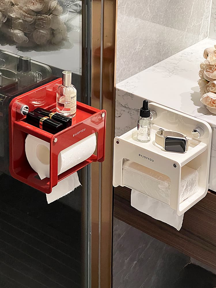 トイレットペーパーホルダー 多機能収納付きペーパーホルダー