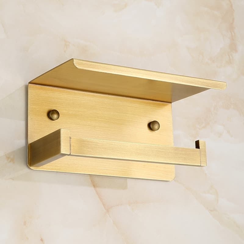 トイレットペーパーホルダー 多機能スマホ置き棚付きペーパーホルダー