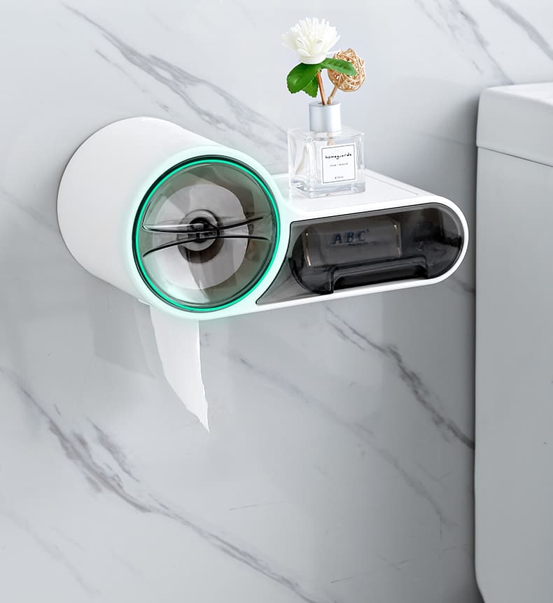 トイレットペーパーホルダー 多機能収納付きペーパーホルダー