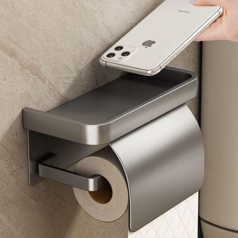 トイレットペーパーホルダー 多機能棚付きトイレットペーパーホルダー