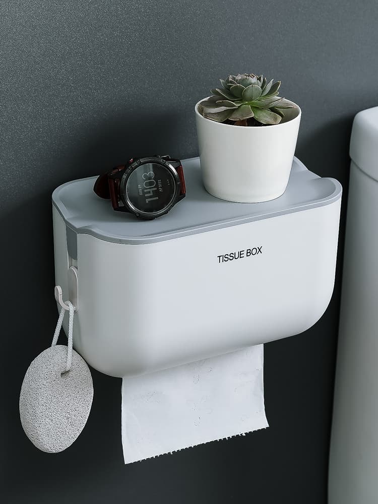 トイレットペーパーホルダー 物置棚 防水カバー