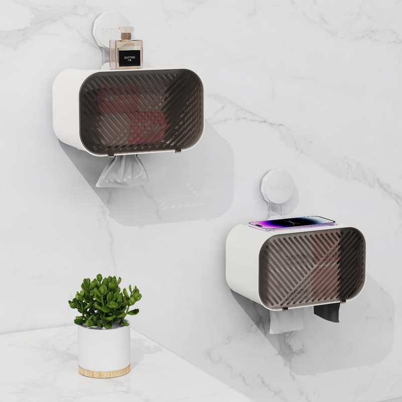 トイレットペーパーホルダー 多機能収納トイレットペーパーホルダー