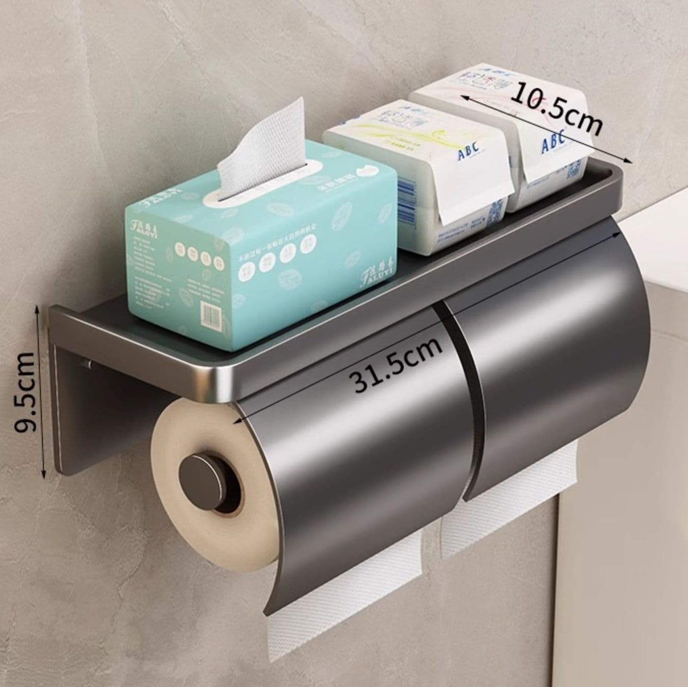 トイレットペーパーホルダー マルチラック付き二連ホルダー