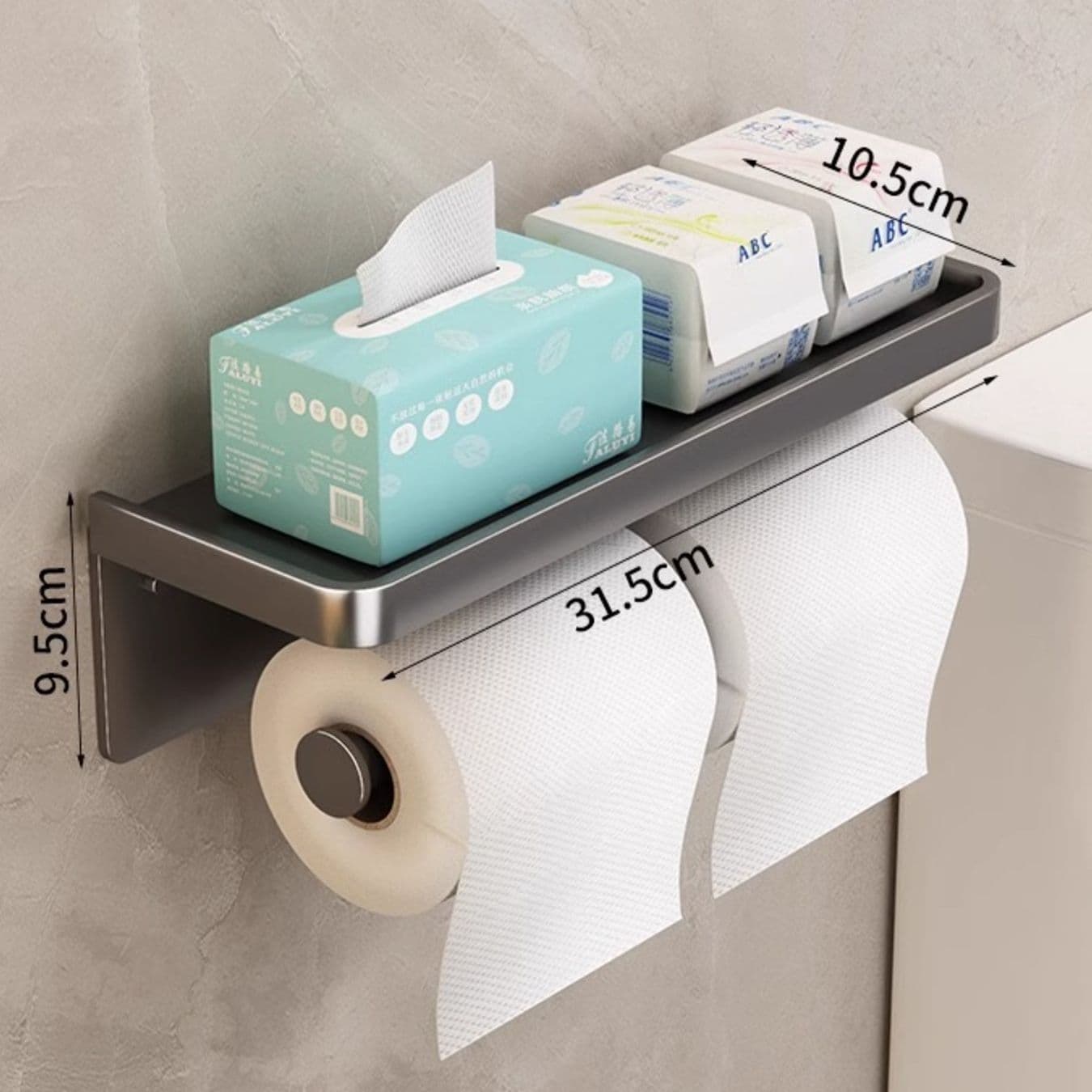 トイレットペーパーホルダー マルチラック付き二連ホルダー