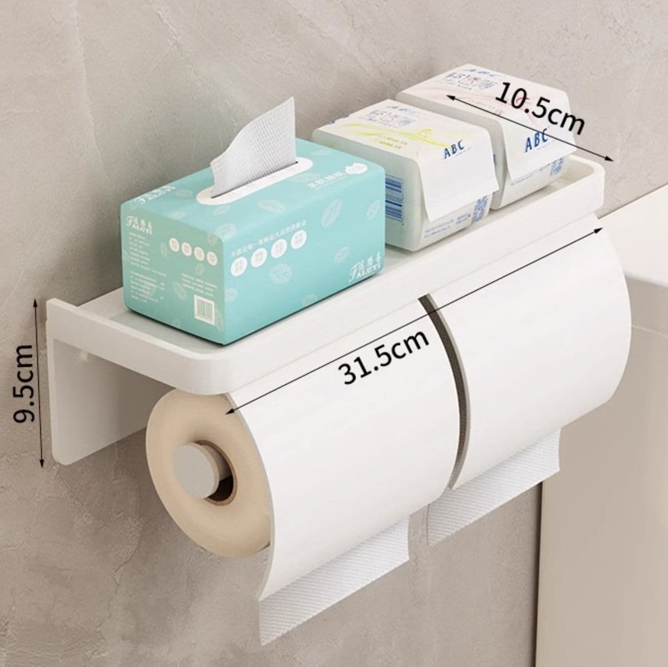 トイレットペーパーホルダー マルチラック付き二連ホルダー