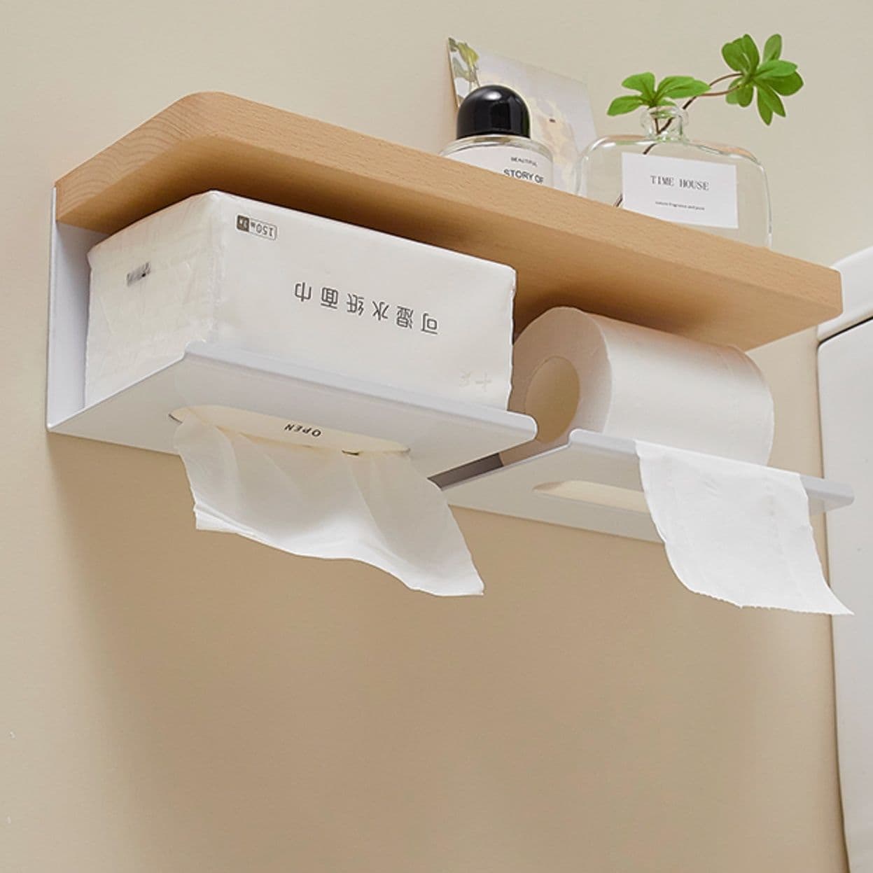 トイレットペーパーホルダー 多機能収納付きトイレットペーパーホルダー