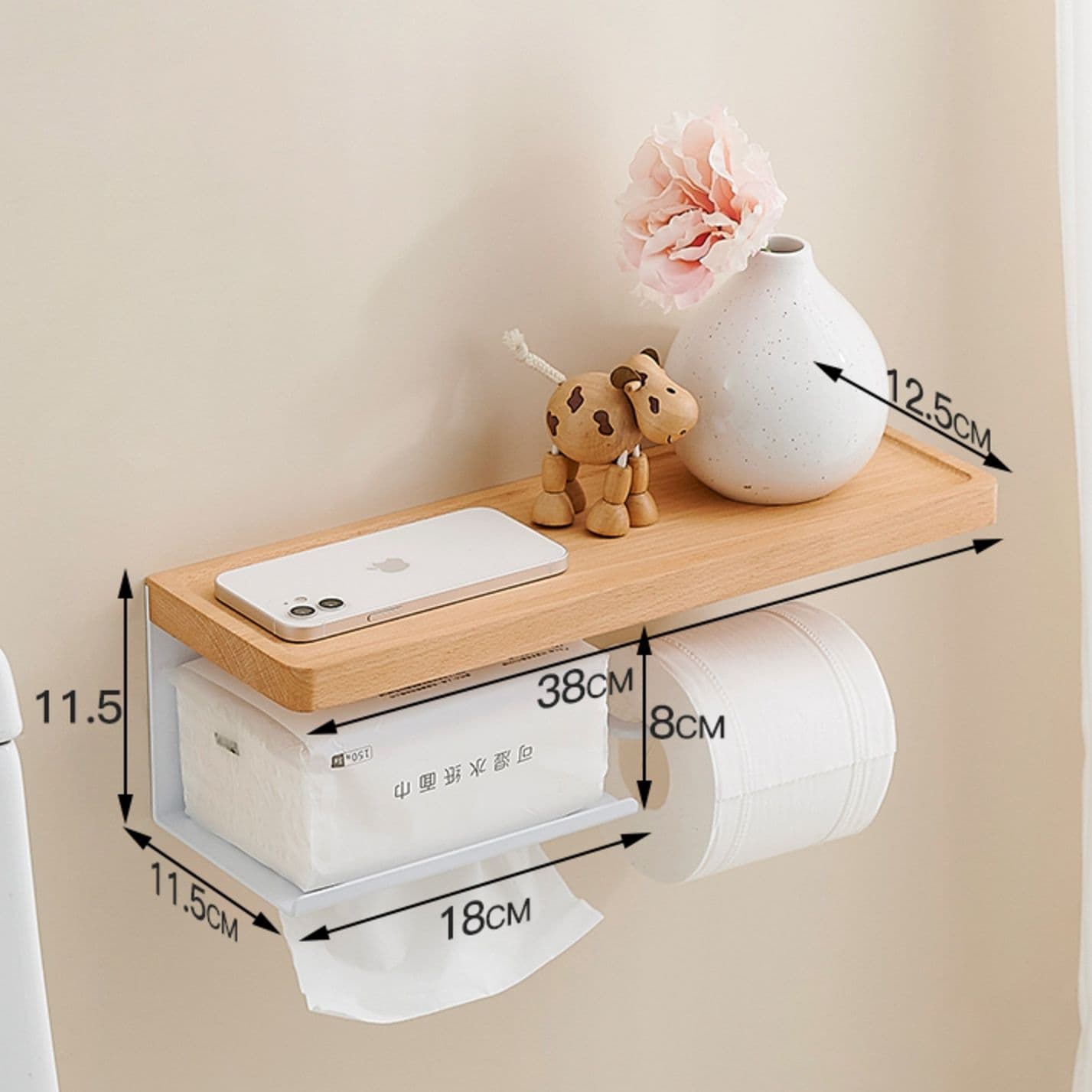 トイレットペーパーホルダー 多機能収納付きトイレットペーパーホルダー