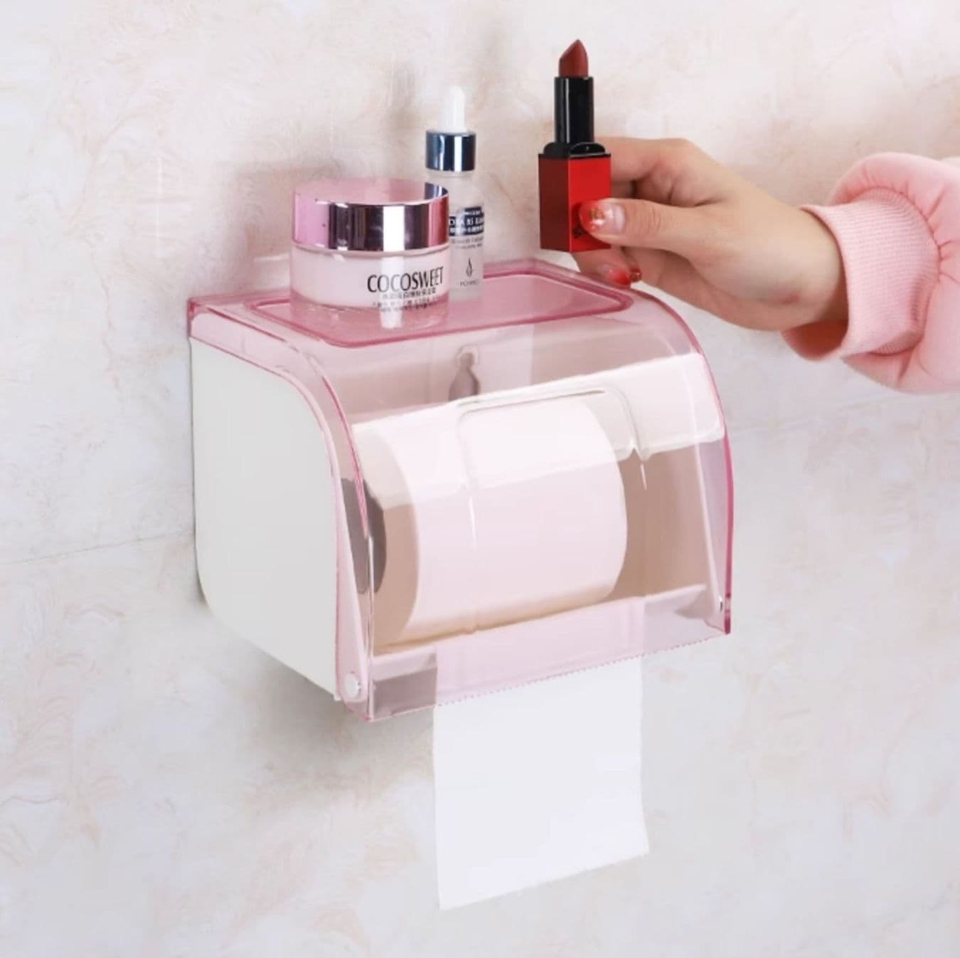 トイレットペーパーホルダー 多機能スマホ置き棚付きホルダー