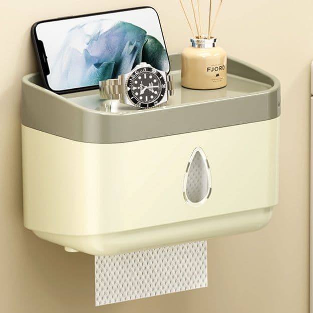 トイレットペーパーホルダー 多機能防水ペーパーホルダー収納棚