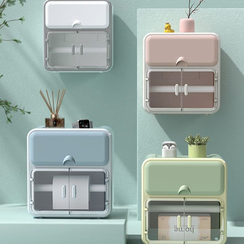 トイレットペーパーホルダー 多機能収納付きペーパーホルダー