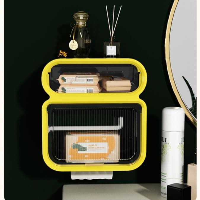 トイレットペーパーホルダー 多機能収納トイレットペーパーホルダー