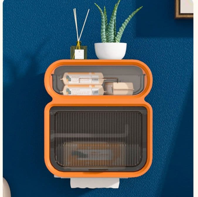 トイレットペーパーホルダー 多機能収納トイレットペーパーホルダー