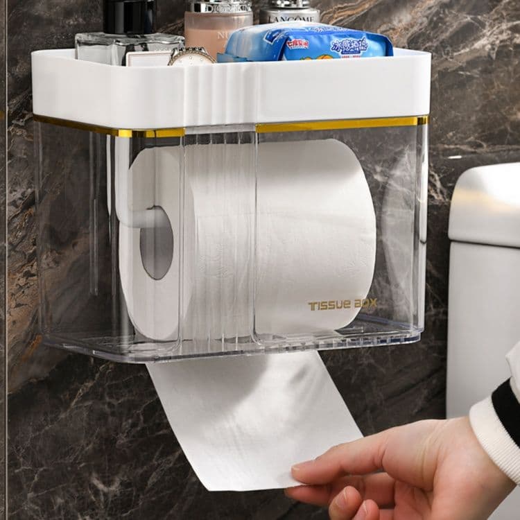 トイレットペーパーホルダー 多機能収納トイレットペーパーホルダー