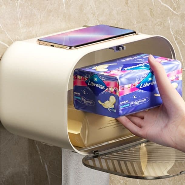 トイレットペーパーホルダー 多機能収納トイレットペーパーホルダー