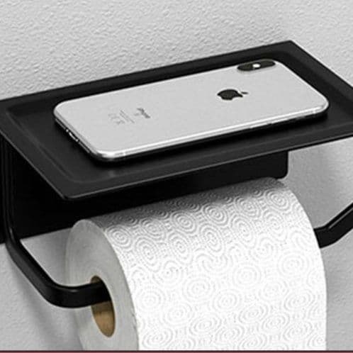 トイレットペーパーホルダー 多機能スマホ置き棚付きペーパーホルダー
