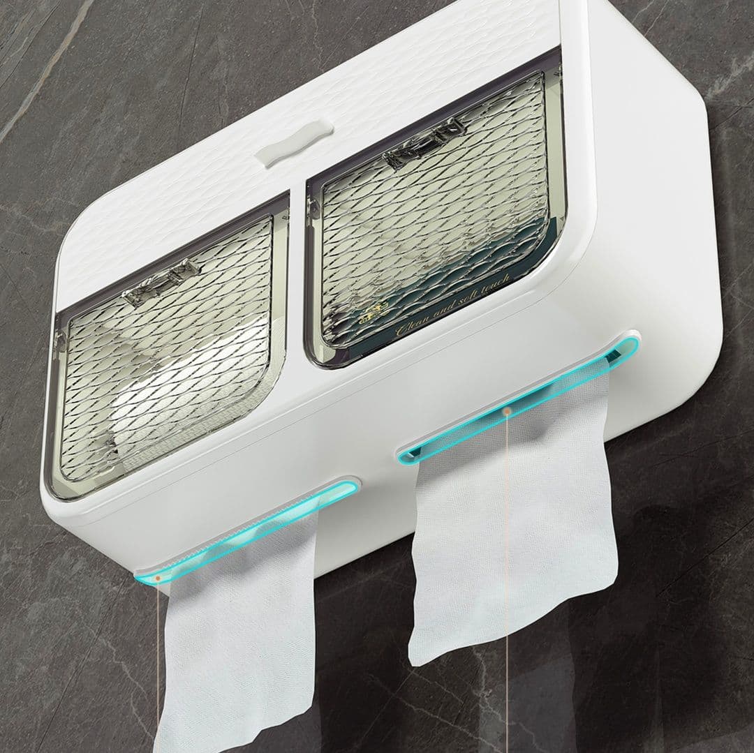 トイレットペーパーホルダー 収納力抜群の二段式ペーパーホルダー