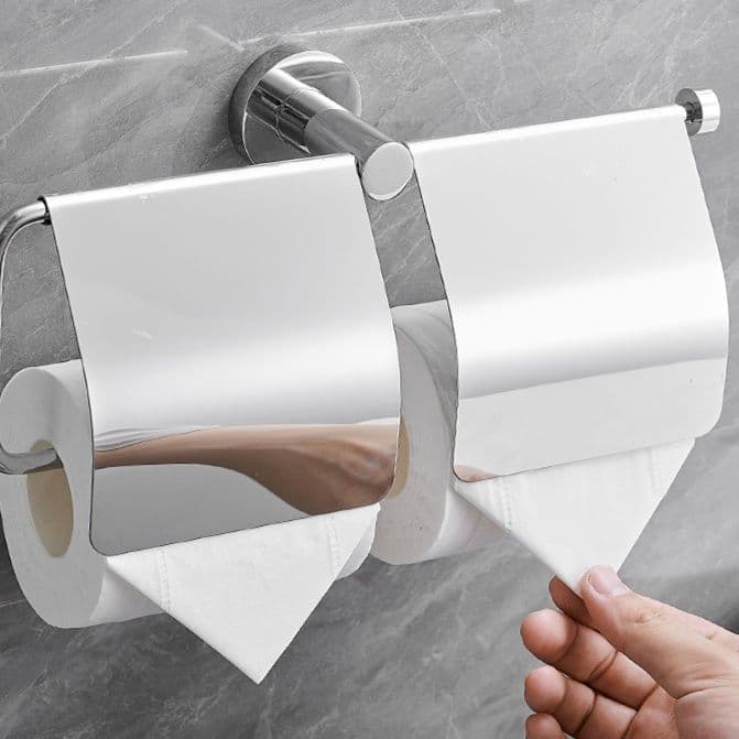 トイレットペーパーホルダー シンプル二連ペーパーホルダー