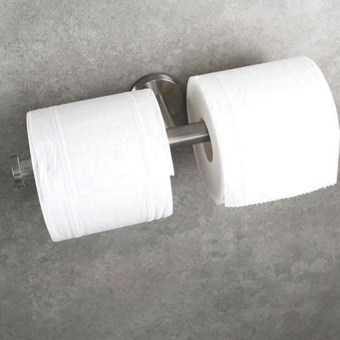 トイレットペーパーホルダー モダン二連ペーパーホルダー