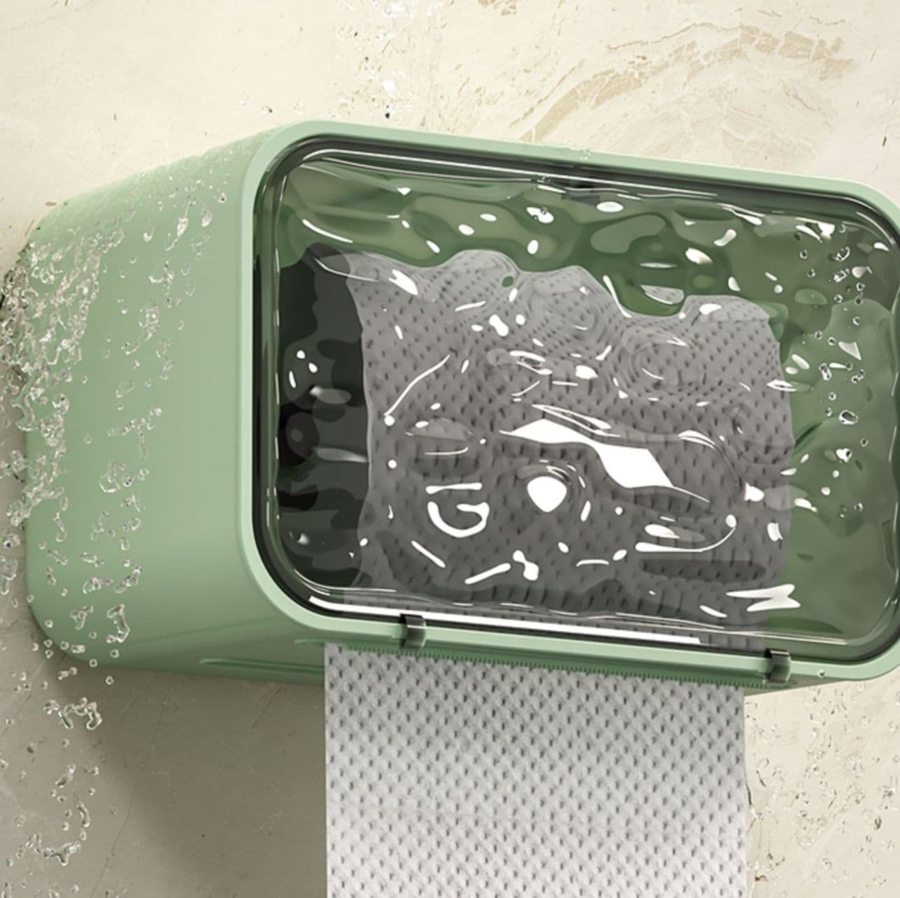 壁掛けトイレットペーパーホルダー 多機能収納ボックス付き