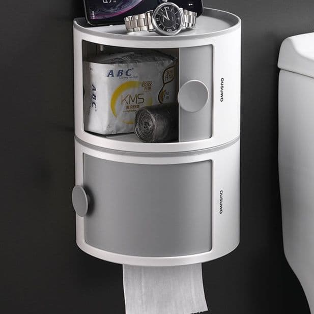 トイレットペーパーホルダー 多機能収納ボックス シンプルデザイン