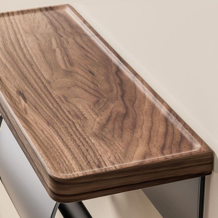 トイレットペーパーホルダー 木目調棚付きトイレットペーパーホルダー