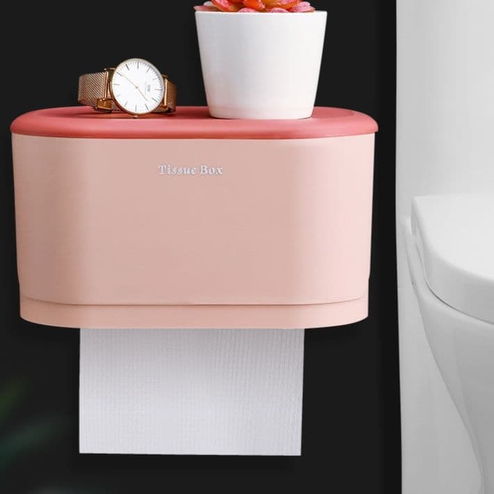 トイレットペーパーホルダー 収納付き壁掛けトイレットペーパーホルダー