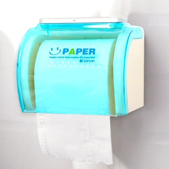 トイレットペーパーホルダー クリア防水トイレットペーパーカバー