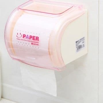 トイレットペーパーホルダー クリア防水トイレットペーパーカバー