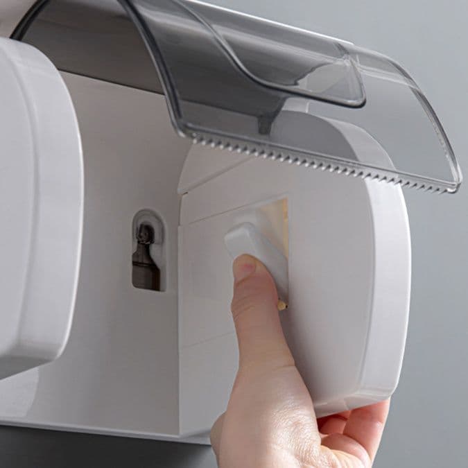 トイレットペーパーホルダー 多機能収納付き防水ペーパーホルダー
