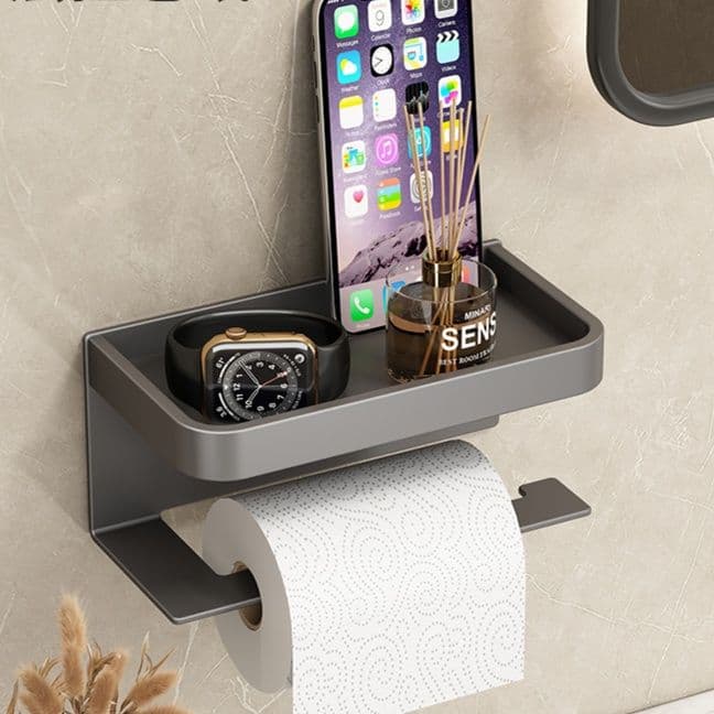 トイレットペーパーホルダー 多機能収納付きペーパーホルダー
