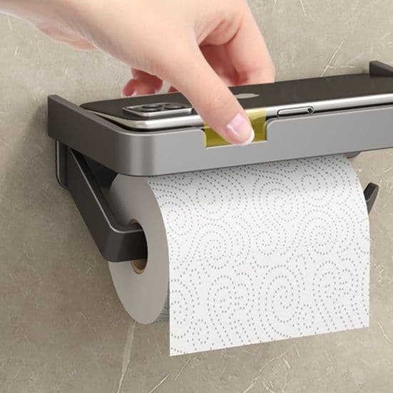 トイレットペーパーホルダー 多機能収納付きペーパーホルダー