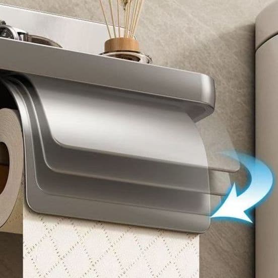 トイレットペーパーホルダー 多機能棚付きトイレットペーパーホルダー
