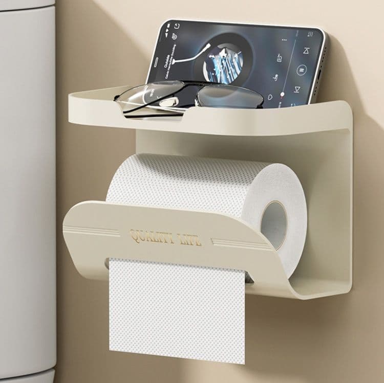 トイレットペーパーホルダー 多機能収納付きトイレットペーパーホルダー