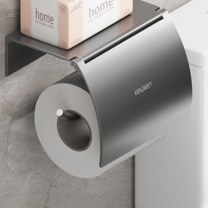 トイレットペーパーホルダー 多機能収納棚付きトイレットペーパーカバー