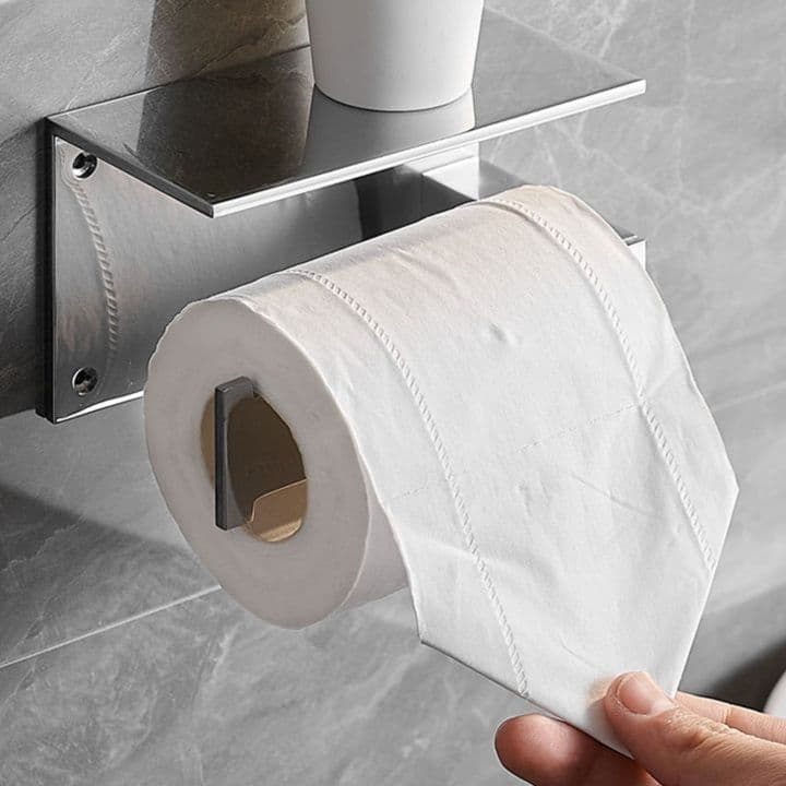 トイレットペーパーホルダー 多機能棚付きペーパーホルダー