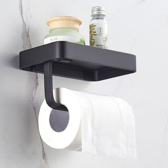 トイレットペーパーホルダー 実用的収納付きペーパーホルダー