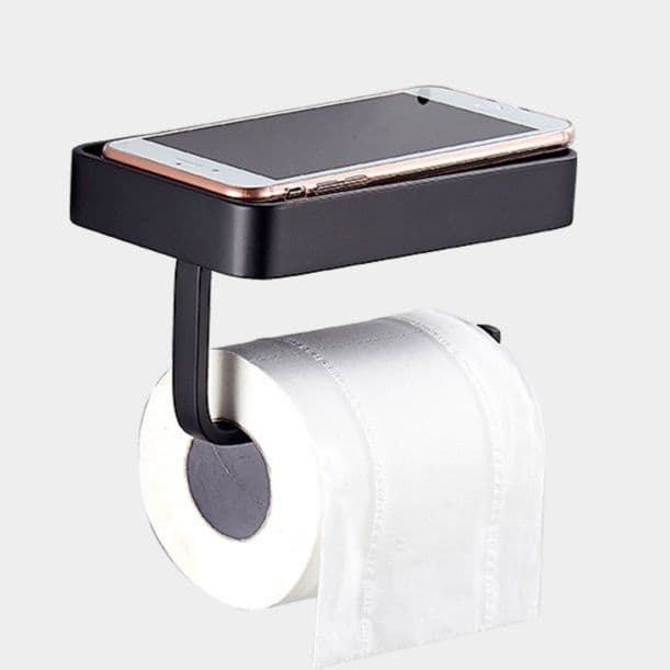 トイレットペーパーホルダー 実用的収納付きペーパーホルダー