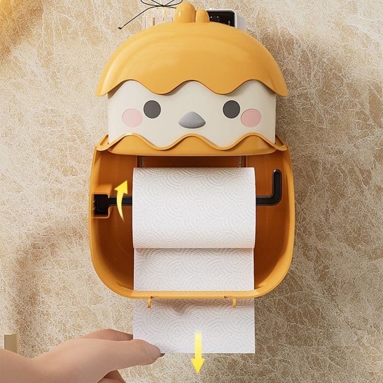 トイレットペーパーホルダー ひよこ型トイレットペーパー収納棚