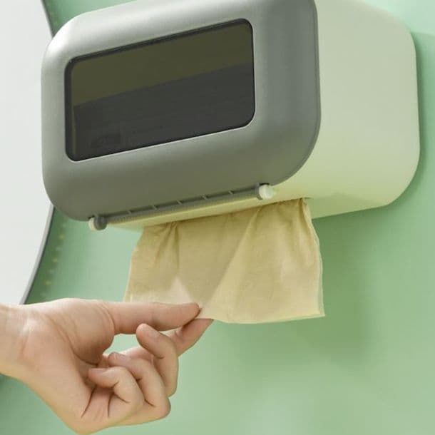 トイレットペーパーホルダー レトロテレビ型ペーパーホルダー棚