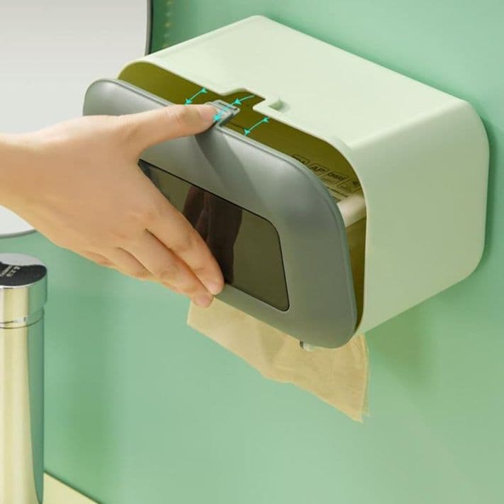 トイレットペーパーホルダー レトロテレビ型ペーパーホルダー棚