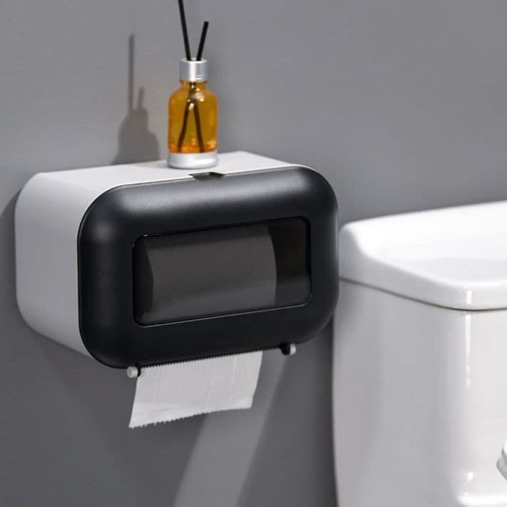 トイレットペーパーホルダー レトロテレビ型ペーパーホルダー棚