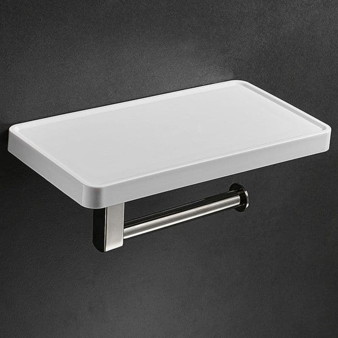 トイレットペーパーホルダー 多機能棚付きペーパーホルダー