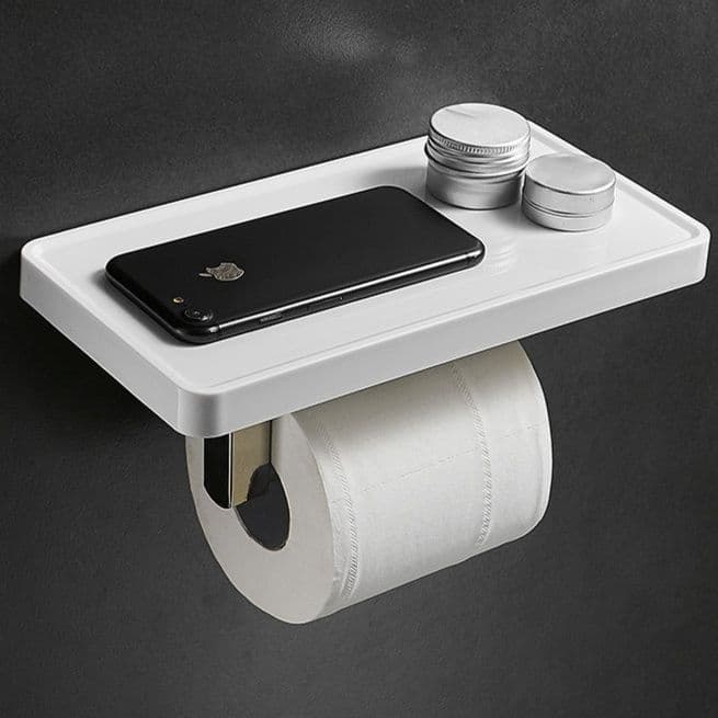 トイレットペーパーホルダー 多機能棚付きペーパーホルダー