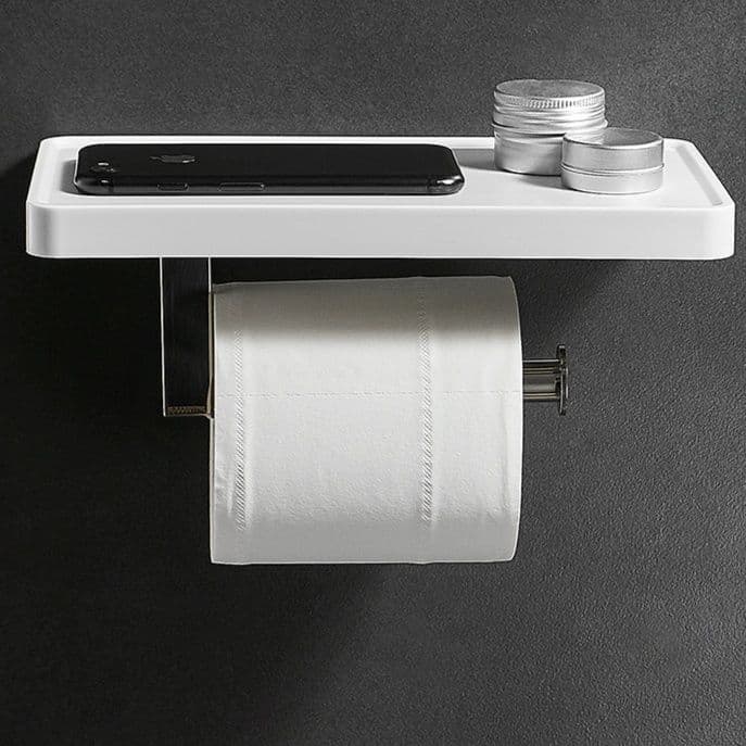 トイレットペーパーホルダー 多機能棚付きペーパーホルダー