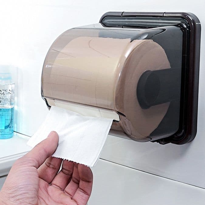 トイレットペーパーホルダー 防水機能付き密閉ペーパーボックス