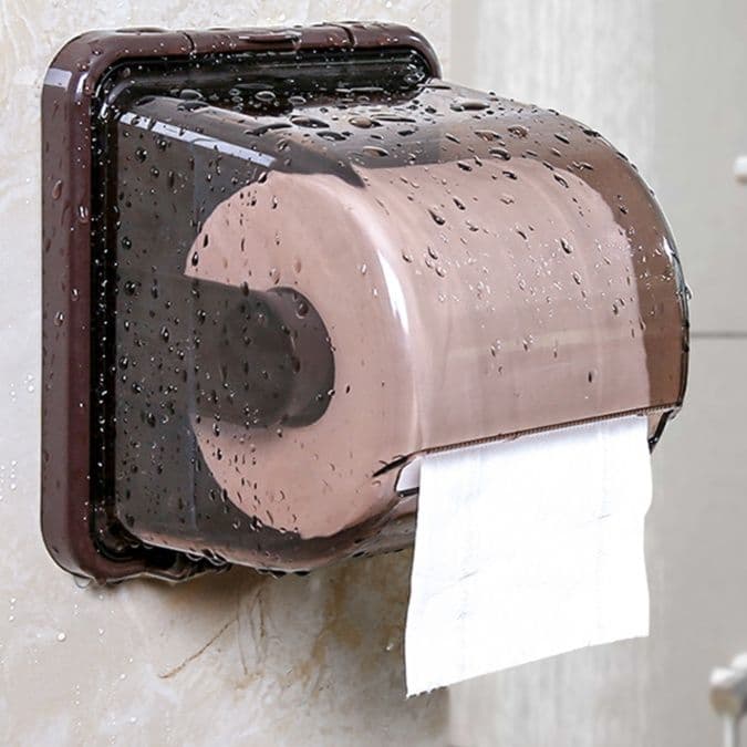 トイレットペーパーホルダー 防水機能付き密閉ペーパーボックス