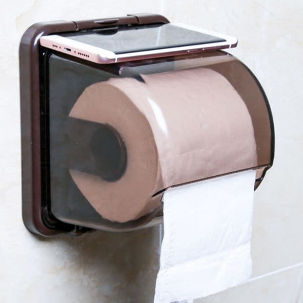 トイレットペーパーホルダー 防水機能付き密閉ペーパーボックス