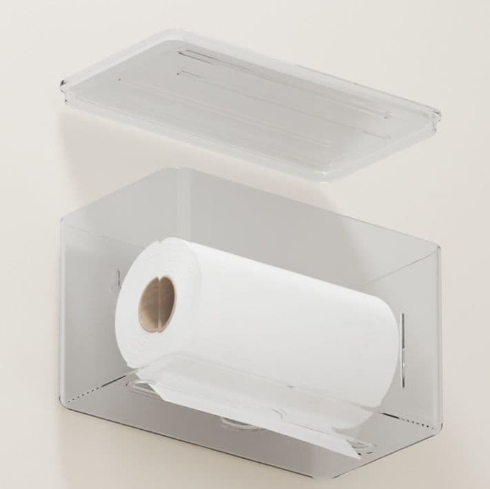 トイレットペーパーホルダー 猫モチーフ収納付きペーパーホルダー