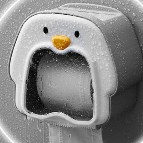 トイレットペーパーホルダー ペンギンデザイン多機能トイレットペーパーホルダー